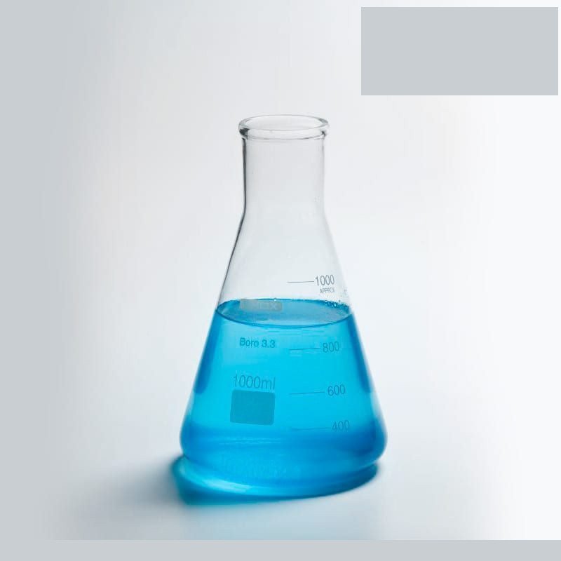 Erlenmeyer graduado - Boca estreita - Borossilicato