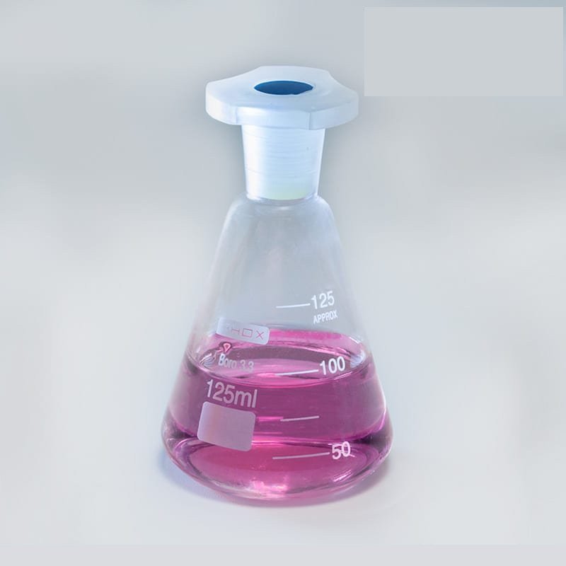 Erlenmeyer graduado - Rolha plástica - Borossilicato