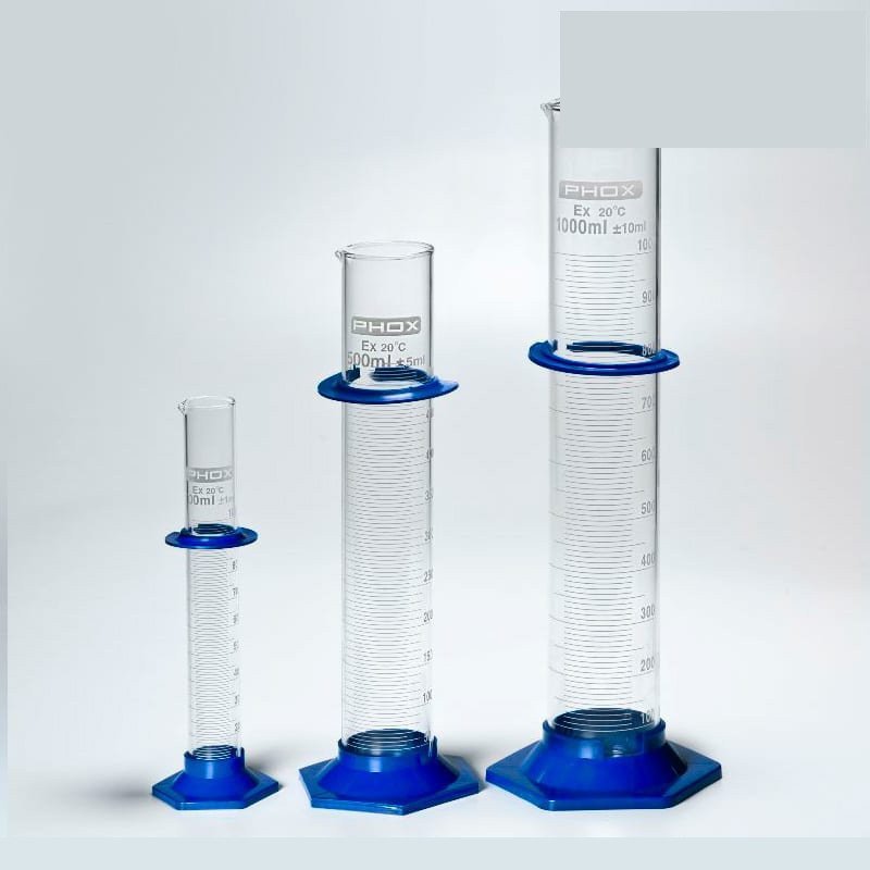 Proveta - Base e rolha plástica - Borossilicato