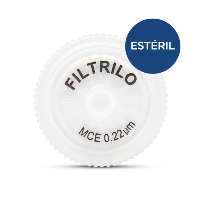 Filtro de seringa em Ésteres de Celulose Mistos - Estéril - Hidrofílico - Unidade