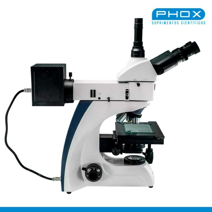 B100 - Microscópio Metalográfico com Óptica Corrigida ao Infinito - LATERAL DIREITA