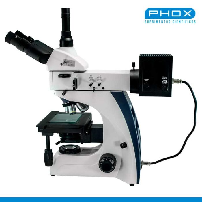 B100 - Microscópio Metalográfico com Óptica Corrigida ao Infinito - LATERAL ESQUERDA