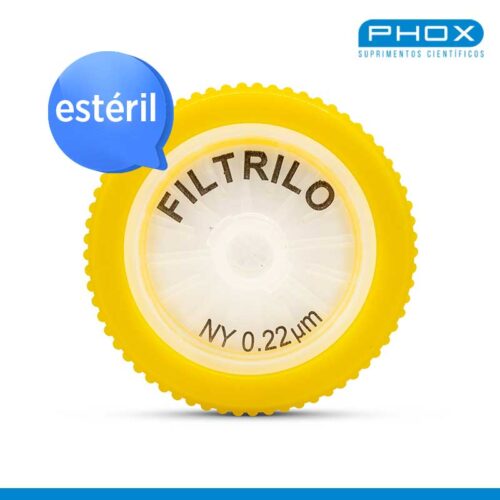 SFNY-E2522-Filtro de seringa Filtrilo, com membrana em NYLON Hidrofílico - Esterilizado por radiação Gama, Poro:0.22(μm), Diâmetro:25(mm) - Unidade