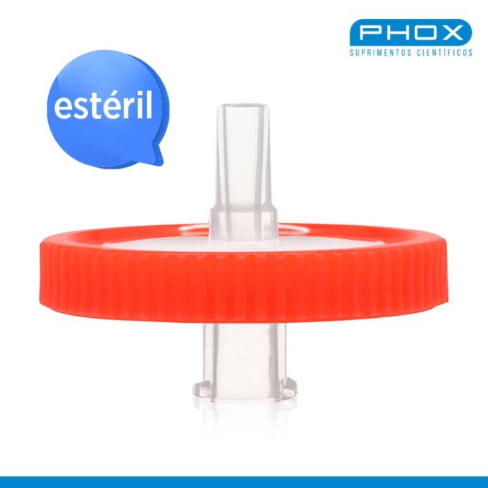 SFPTFE-E2522 - Filtro de seringa Filtrilo, com membrana em PTFE Hidrofóbico - Esterilizado por radiação Gama,Poro:0.22(μm), Diâmetro:25(mm) - Unidade